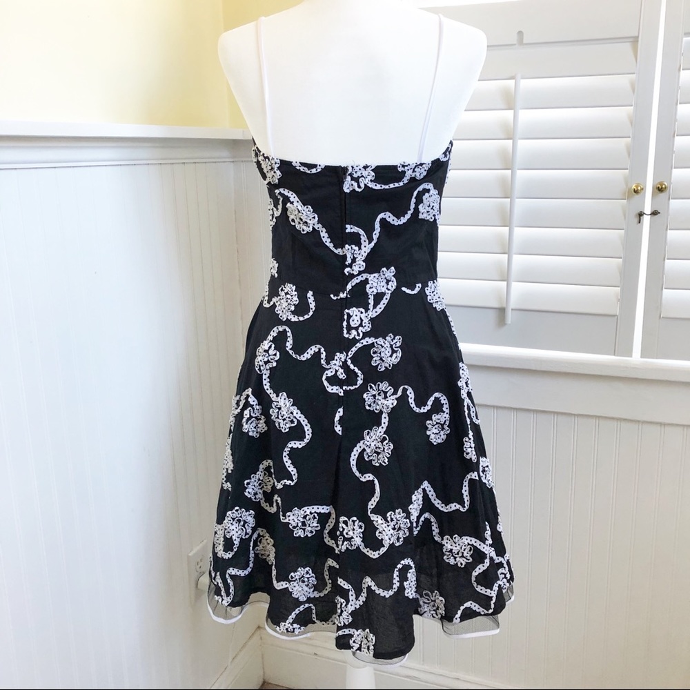 Steppin’ Out Black/White Polka Dot Ruffle Dress - Picture 2 of 6
